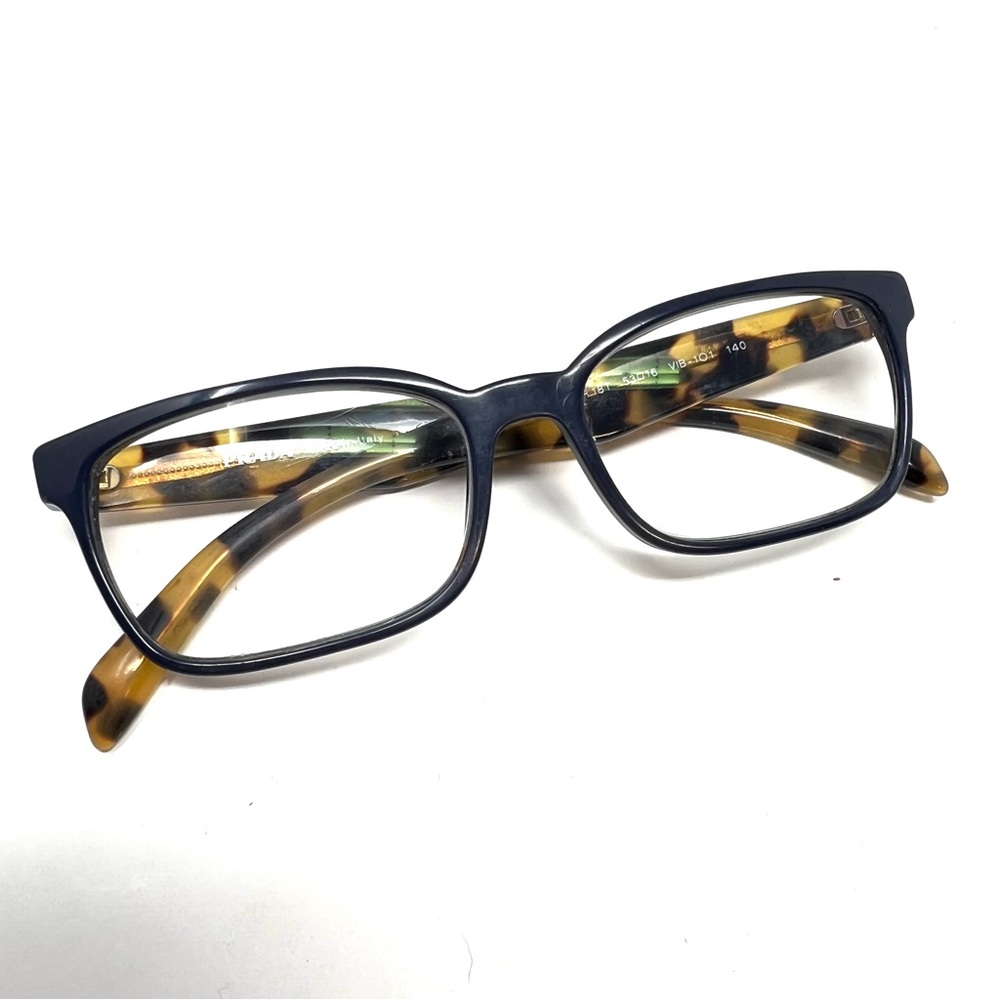 Prada Eyeglasses Frames VPR 18T VIB-1O1  Blue Brown Tortoise Cat Eye 53-16-140 - Picture 7 of 11